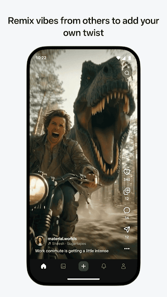 Vibes app screenshot showing video scene editing