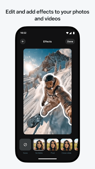 Vibes app screenshot showing video restyle options